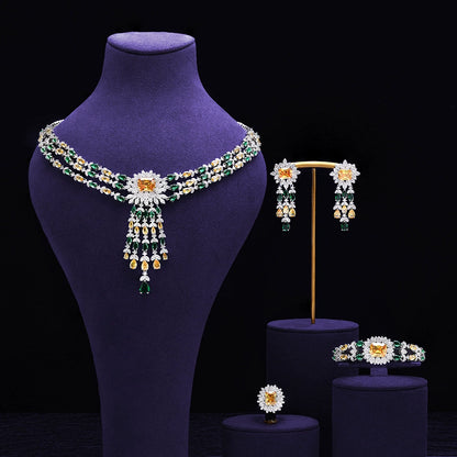 Alevirra Pera Jewelry Set | Alloy with Cubic Zirconia