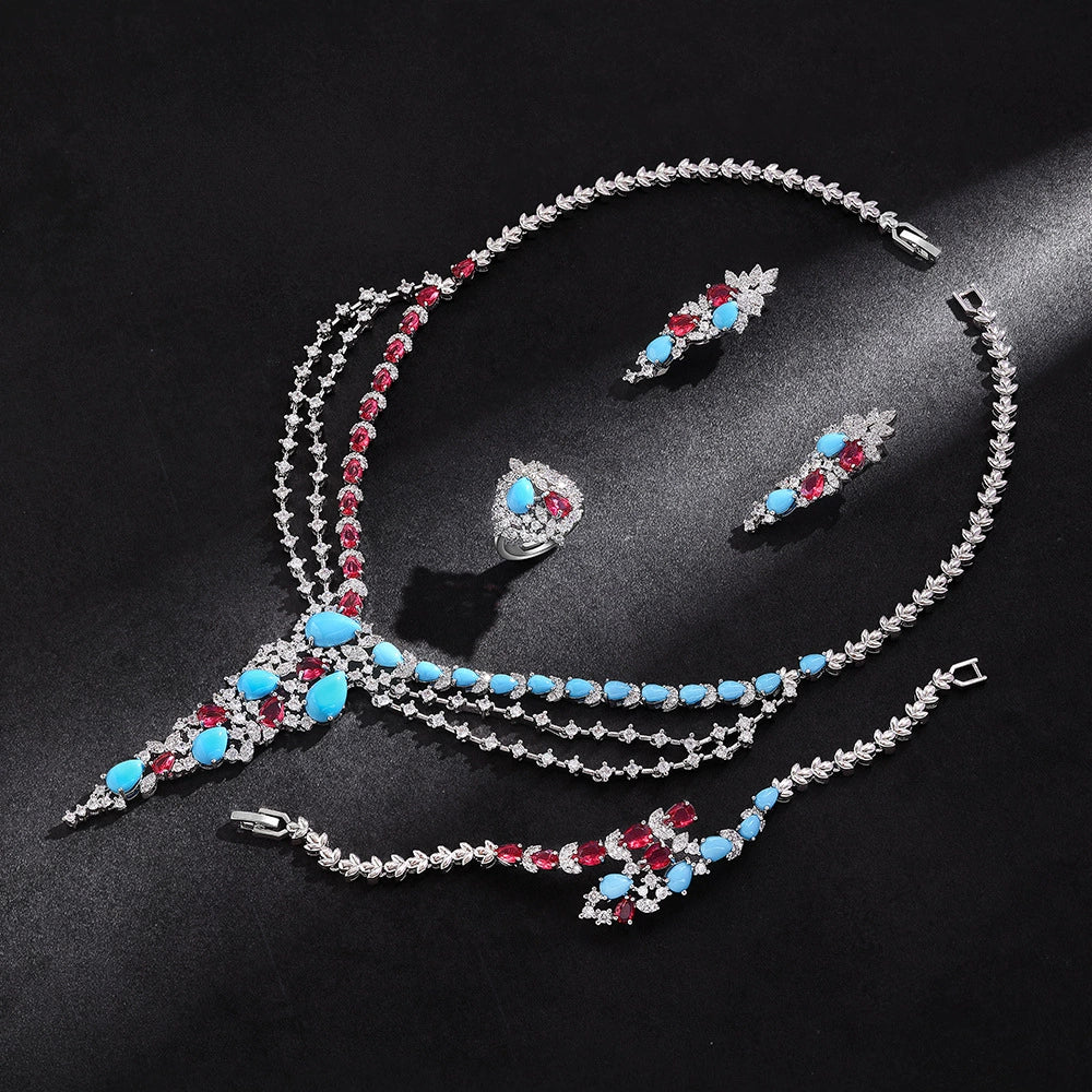 Alevirra Sirah Jewelry Set | Alloy with Cubic Zirconia