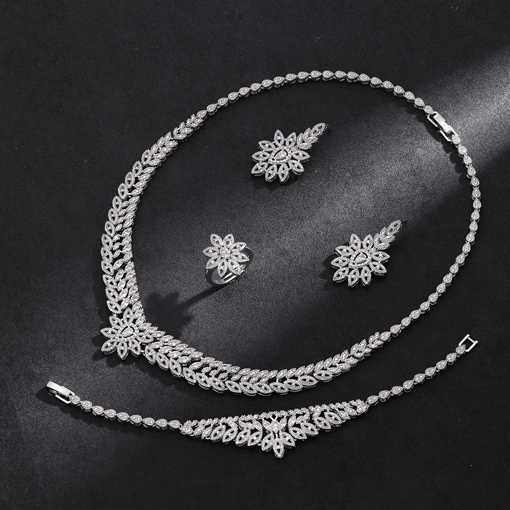 Alevirra Sira Jewelry Set | Alloy with Cubic Zirconia