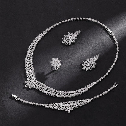 Alevirra Sira Jewelry Set | Alloy with Cubic Zirconia