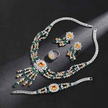 Alevirra Pera Jewelry Set | Alloy with Cubic Zirconia