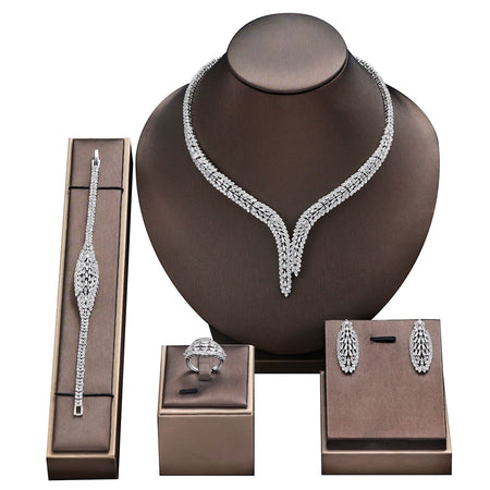 Alevirra Cira Jewelry Set | Alloy with Cubic Zirconia