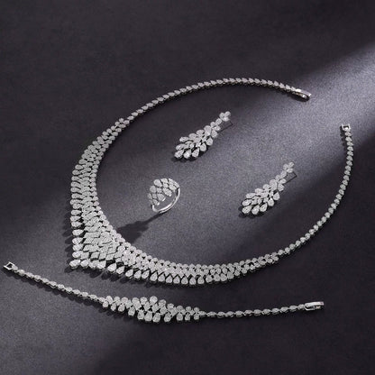 Alevirra Xara Jewelry Set | Alloy with Cubic Zirconia