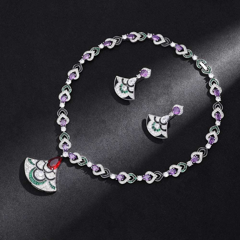 Alevirra Wirah Jewelry Set | Alloy with Cubic Zirconia