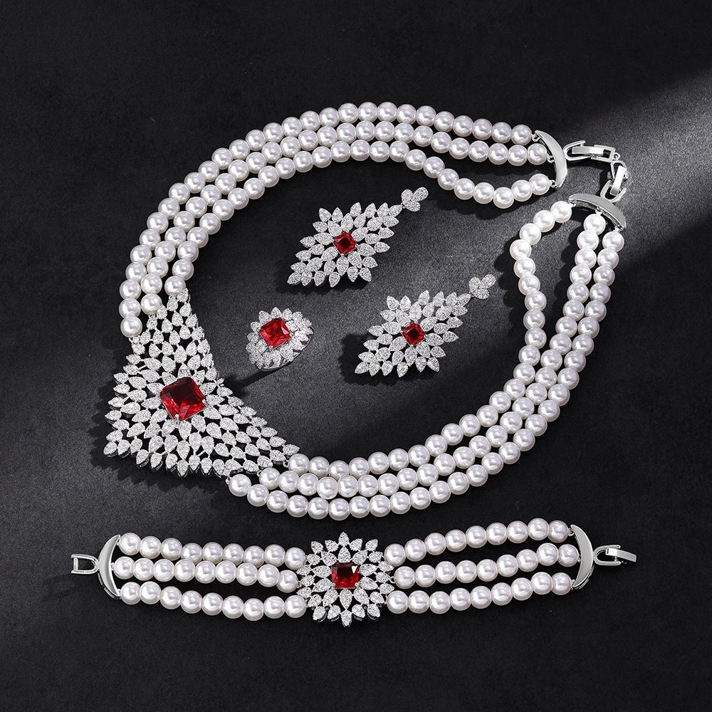 Alevirra Cena Jewelry Set | Alloy with Cubic Zirconia