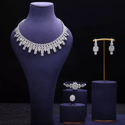 Alevirra Hira Jewelry Set | Alloy with Cubic Zirconia