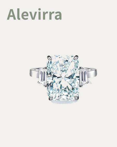 10-Carat Radiant-Cut Cubic Zirconia Ring
