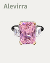 10-Carat Pink Radiant-Cut Cubic Zirconia Ring