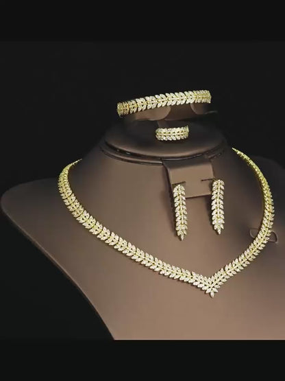 Alevirra Rena Jewelry Set | Alloy with Cubic Zirconia