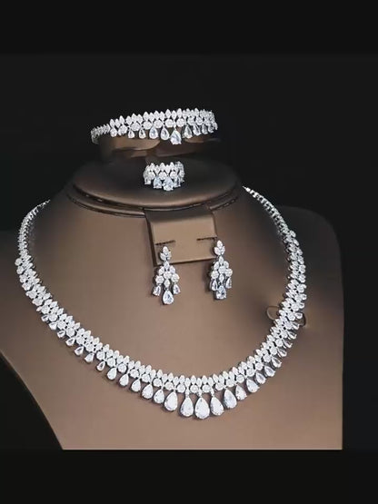 Alevirra Dena Jewelry Set | Alloy with Cubic Zirconia