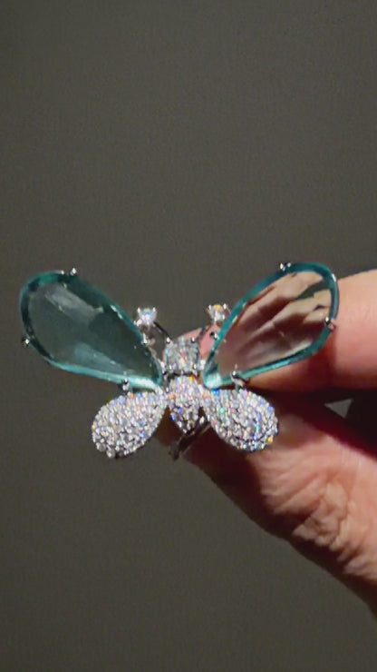 Sparkling Butterfly Fashion Ring