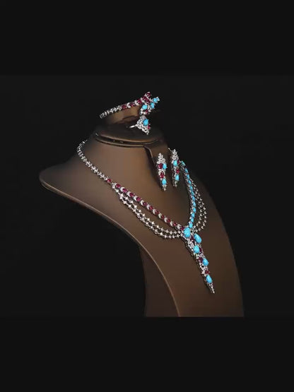 Alevirra Sirah Jewelry Set | Alloy with Cubic Zirconia